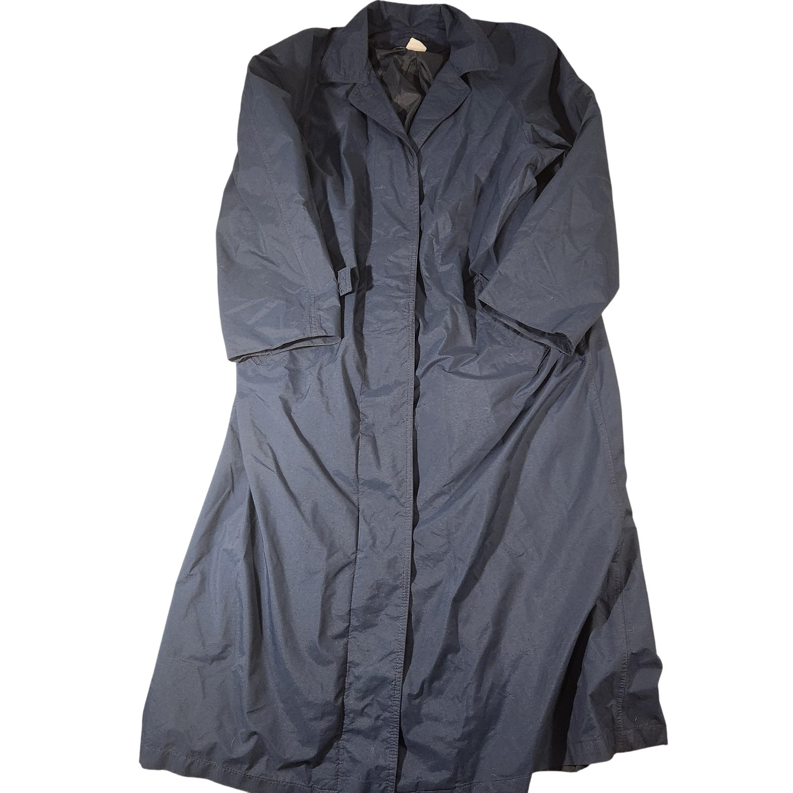 Vintage Eddie Bauer Coat Mens Large Navy Gore-Tex Trench Rain Made Usa 90s